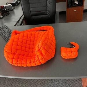 Free People Puffer Bag and mini clip on bag